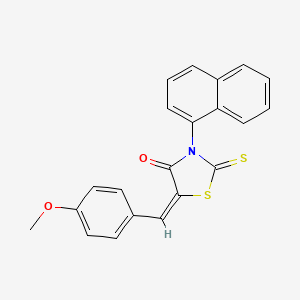 molecular formula C21H15NO2S2 B5082397 5-(4-methoxybenzylidene)-3-(1-naphthyl)-2-thioxo-1,3-thiazolidin-4-one 