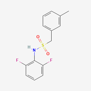 molecular formula C14H13F2NO2S B5082409 N-(2,6-difluorophenyl)-1-(3-methylphenyl)methanesulfonamide 