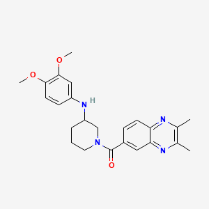 molecular formula C24H28N4O3 B5082428 N-(3,4-dimethoxyphenyl)-1-[(2,3-dimethyl-6-quinoxalinyl)carbonyl]-3-piperidinamine 
