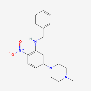 molecular formula C18H22N4O2 B5082459 N-benzyl-5-(4-methylpiperazin-1-yl)-2-nitroaniline 