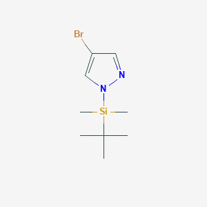 molecular formula C9H17BrN2Si B050825 4-Bromo-1-(tert-butyldimethylsilyl)-1H-pyrazole CAS No. 130874-28-1