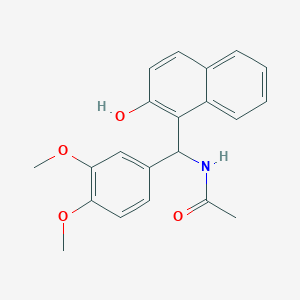 molecular formula C21H21NO4 B5082534 N-[(3,4-dimethoxyphenyl)(2-hydroxy-1-naphthyl)methyl]acetamide 