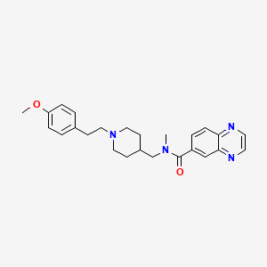 molecular formula C25H30N4O2 B5082562 N-({1-[2-(4-methoxyphenyl)ethyl]-4-piperidinyl}methyl)-N-methyl-6-quinoxalinecarboxamide 