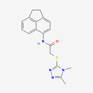 molecular formula C18H18N4OS B5082592 N-(1,2-dihydro-5-acenaphthylenyl)-2-[(4,5-dimethyl-4H-1,2,4-triazol-3-yl)thio]acetamide 