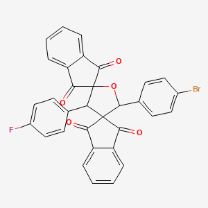 molecular formula C32H18BrFO5 B5082628 5'-(4-bromophenyl)-3'-(4-fluorophenyl)dispiro[indene-2,2'-furan-4',2''-indene]-1,1'',3,3''-tetrone 