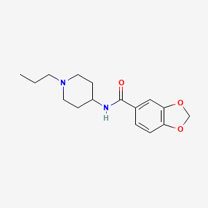 molecular formula C16H22N2O3 B5082638 N-(1-PROPYLPIPERIDIN-4-YL)-2H-13-BENZODIOXOLE-5-CARBOXAMIDE 