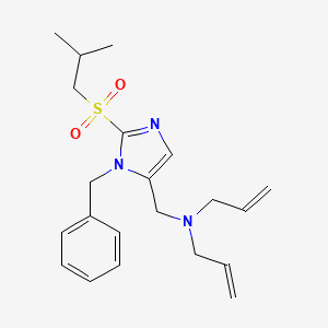 molecular formula C21H29N3O2S B5082644 N-allyl-N-{[1-benzyl-2-(isobutylsulfonyl)-1H-imidazol-5-yl]methyl}-2-propen-1-amine 