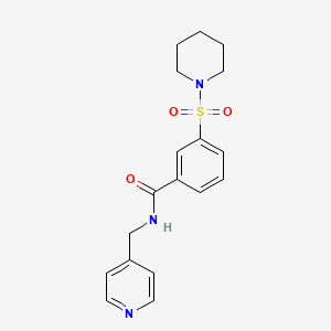 molecular formula C18H21N3O3S B5082804 3-(PIPERIDINE-1-SULFONYL)-N-[(PYRIDIN-4-YL)METHYL]BENZAMIDE 