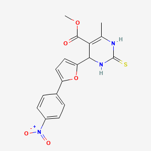 molecular formula C17H15N3O5S B5082884 methyl 6-methyl-4-[5-(4-nitrophenyl)furan-2-yl]-2-sulfanylidene-3,4-dihydro-1H-pyrimidine-5-carboxylate 
