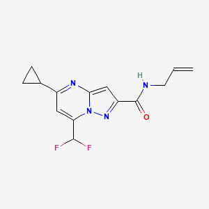 molecular formula C14H14F2N4O B5082918 N-allyl-5-cyclopropyl-7-(difluoromethyl)pyrazolo[1,5-a]pyrimidine-2-carboxamide 