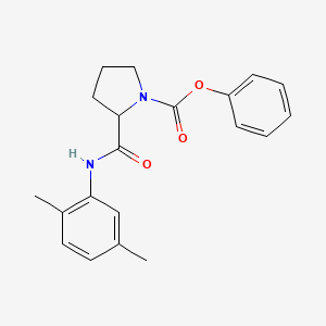 molecular formula C20H22N2O3 B5082977 phenyl 2-[(2,5-dimethylphenyl)carbamoyl]pyrrolidine-1-carboxylate 