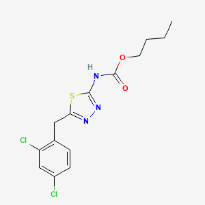 molecular formula C14H15Cl2N3O2S B5083105 BUTYL N-{5-[(2,4-DICHLOROPHENYL)METHYL]-1,3,4-THIADIAZOL-2-YL}CARBAMATE 