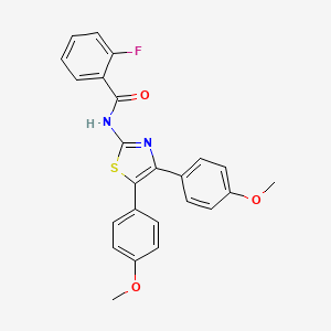 N-[4,5-bis(4-methoxyphenyl)-1,3-thiazol-2-yl]-2-fluorobenzamide