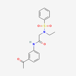 N~1~-(3-acetylphenyl)-N~2~-ethyl-N~2~-(phenylsulfonyl)glycinamide