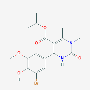 isopropyl 4-(3-bromo-4-hydroxy-5-methoxyphenyl)-1,6-dimethyl-2-oxo-1,2,3,4-tetrahydro-5-pyrimidinecarboxylate
