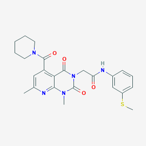2-[1,7-dimethyl-2,4-dioxo-5-(1-piperidinylcarbonyl)-1,4-dihydropyrido[2,3-d]pyrimidin-3(2H)-yl]-N-[3-(methylthio)phenyl]acetamide