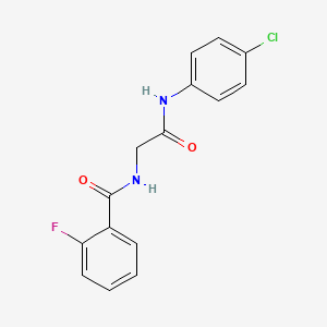 N-{2-[(4-chlorophenyl)amino]-2-oxoethyl}-2-fluorobenzamide