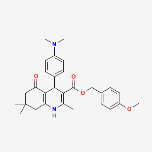 4-methoxybenzyl 4-[4-(dimethylamino)phenyl]-2,7,7-trimethyl-5-oxo-1,4,5,6,7,8-hexahydro-3-quinolinecarboxylate