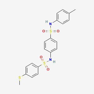 N-(4-{[(4-methylphenyl)amino]sulfonyl}phenyl)-4-(methylthio)benzenesulfonamide