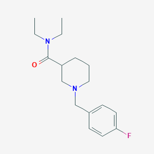 molecular formula C17H25FN2O B5083339 N,N-diethyl-1-[(4-fluorophenyl)methyl]piperidine-3-carboxamide 
