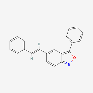 molecular formula C21H15NO B5083349 3-phenyl-5-[(E)-2-phenylethenyl]-2,1-benzoxazole 