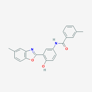 N-[4-hydroxy-3-(5-methyl-1,3-benzoxazol-2-yl)phenyl]-3-methylbenzamide