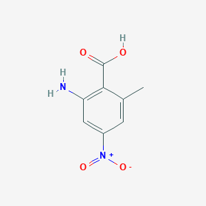 molecular formula C8H8N2O4 B050834 2-Amino-6-methyl-4-nitrobenzoic acid CAS No. 121285-23-2