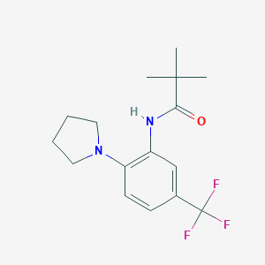 2,2-dimethyl-N-[2-(1-pyrrolidinyl)-5-(trifluoromethyl)phenyl]propanamide