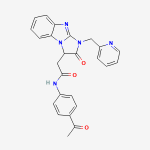 molecular formula C25H21N5O3 B5083522 N-(4-acetylphenyl)-2-[2-oxo-1-(pyridin-2-ylmethyl)-2,3-dihydro-1H-imidazo[1,2-a]benzimidazol-3-yl]acetamide 