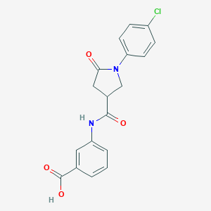 3-({[1-(4-Chlorophenyl)-5-oxopyrrolidin-3-yl]carbonyl}amino)benzoic acid