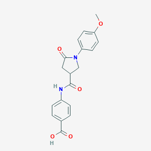 4-[1-(4-Methoxyphenyl)-5-oxopyrrolidine-3-amido]benzoic acid