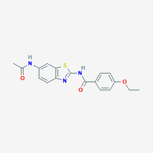 molecular formula C18H17N3O3S B508360 N-(6-acetamido-1,3-benzothiazol-2-yl)-4-ethoxybenzamide CAS No. 313262-01-0