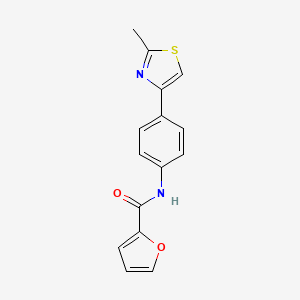 molecular formula C15H12N2O2S B5083621 N-[4-(2-methyl-1,3-thiazol-4-yl)phenyl]furan-2-carboxamide 