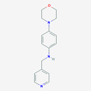 4-(4-morpholinyl)-N-(pyridin-4-ylmethyl)aniline