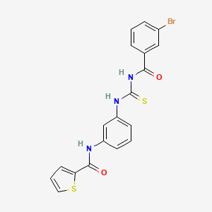 molecular formula C19H14BrN3O2S2 B5083731 N-[3-({[(3-bromophenyl)carbonyl]carbamothioyl}amino)phenyl]thiophene-2-carboxamide 