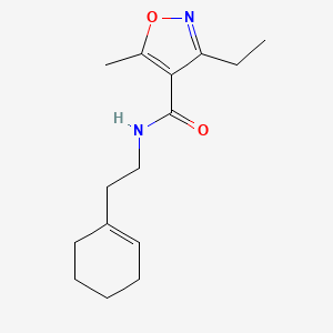molecular formula C15H22N2O2 B5083740 N-[2-(CYCLOHEX-1-EN-1-YL)ETHYL]-3-ETHYL-5-METHYL-12-OXAZOLE-4-CARBOXAMIDE 