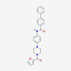 N-[4-[4-(furan-2-carbonyl)piperazin-1-yl]phenyl]-4-phenylbenzamide
