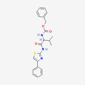 molecular formula C22H23N3O3S B5083843 benzyl N-[3-methyl-1-oxo-1-[(4-phenyl-1,3-thiazol-2-yl)amino]butan-2-yl]carbamate 