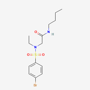 molecular formula C14H21BrN2O3S B5083988 N~2~-[(4-bromophenyl)sulfonyl]-N-butyl-N~2~-ethylglycinamide 