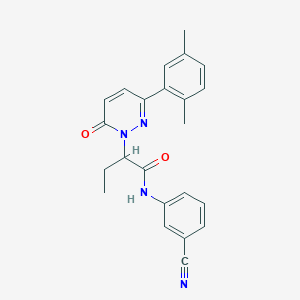 molecular formula C23H22N4O2 B5084032 N-(3-cyanophenyl)-2-[3-(2,5-dimethylphenyl)-6-oxopyridazin-1(6H)-yl]butanamide 