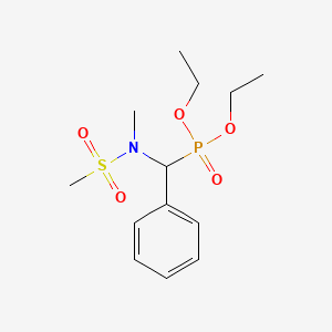 molecular formula C13H22NO5PS B5084085 N-[diethoxyphosphoryl(phenyl)methyl]-N-methylmethanesulfonamide 