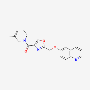 molecular formula C20H21N3O3 B5084118 N-ethyl-N-(2-methylprop-2-enyl)-2-(quinolin-6-yloxymethyl)-1,3-oxazole-4-carboxamide 