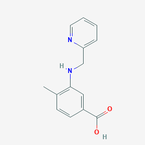 molecular formula C14H14N2O2 B508416 4-Methyl-3-[(pyridin-2-ylmethyl)-amino]-benzoic acid CAS No. 878714-45-5