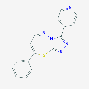 molecular formula C16H11N5S B508417 8-Phenyl-3-(4-pyridinyl)[1,2,4]triazolo[3,4-b][1,3,4]thiadiazepine CAS No. 875005-70-2