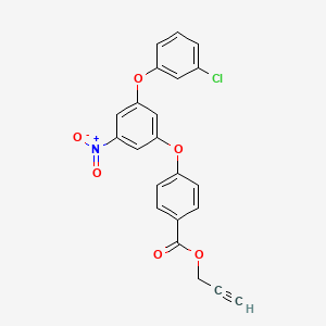 molecular formula C22H14ClNO6 B5084234 Prop-2-ynyl 4-[3-(3-chlorophenoxy)-5-nitrophenoxy]benzoate 