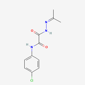 molecular formula C11H12ClN3O2 B5084241 N-(4-chlorophenyl)-N'-(propan-2-ylideneamino)oxamide 