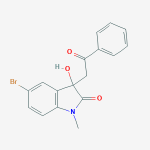 5-bromo-3-hydroxy-1-methyl-3-(2-oxo-2-phenylethyl)-1,3-dihydro-2H-indol-2-one