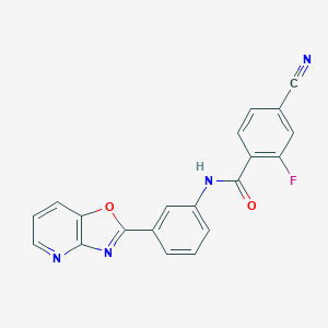 4-cyano-2-fluoro-N-(3-[1,3]oxazolo[4,5-b]pyridin-2-ylphenyl)benzamide