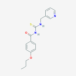 molecular formula C17H19N3O2S B508462 4-propoxy-N-(pyridin-3-ylmethylcarbamothioyl)benzamide CAS No. 385385-25-1