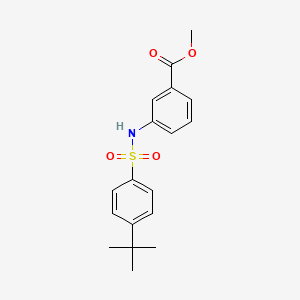 molecular formula C18H21NO4S B5084752 Methyl 3-({[4-(tert-butyl)phenyl]sulfonyl}amino)benzoate 